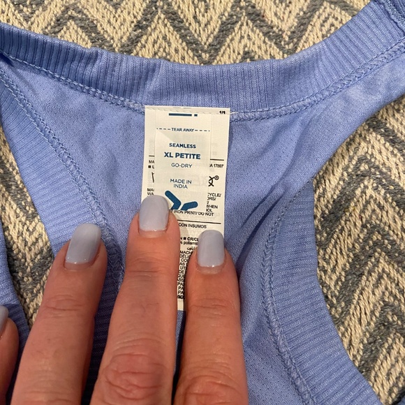 Old Navy Go-Dry Seamless Purple-Blue Racerback Tank Sz XL Petite - Picture 7 of 8